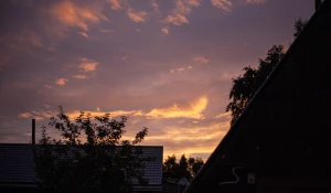 Вечерний закат в Барнауле.