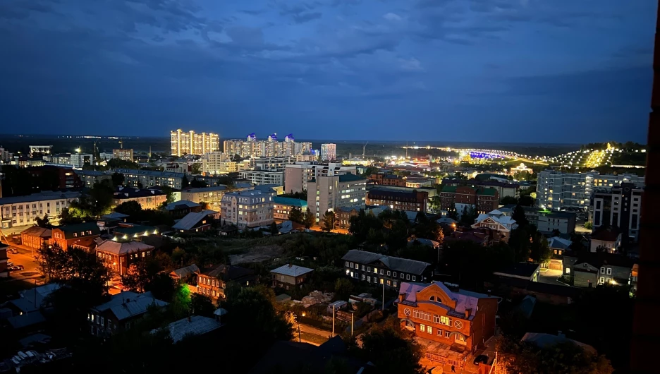 Вид на центр Барнаула. 