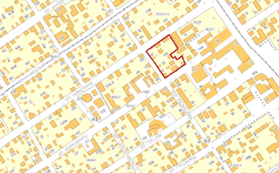 Схема нового участка у пересечения пр. Радищева с ул. Никитина и ул. Короленко. 