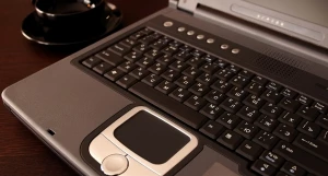 Ноутбук, работа за компьютером. 