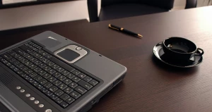 Ноутбук, работа за компьютером. 