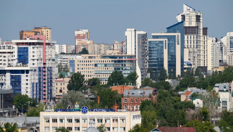Барнаул, высотки, виды на город. 