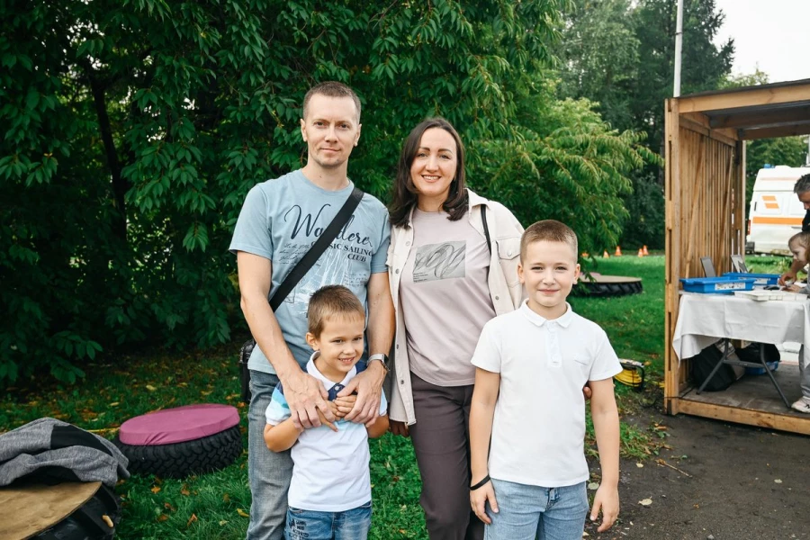 Мария Илюхина с семьей.