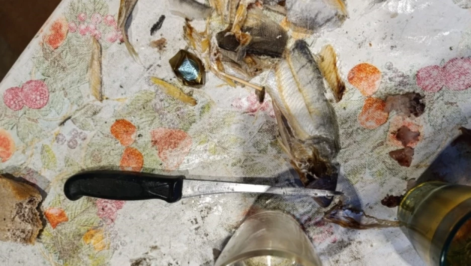 Место преступления в Калманском районе.