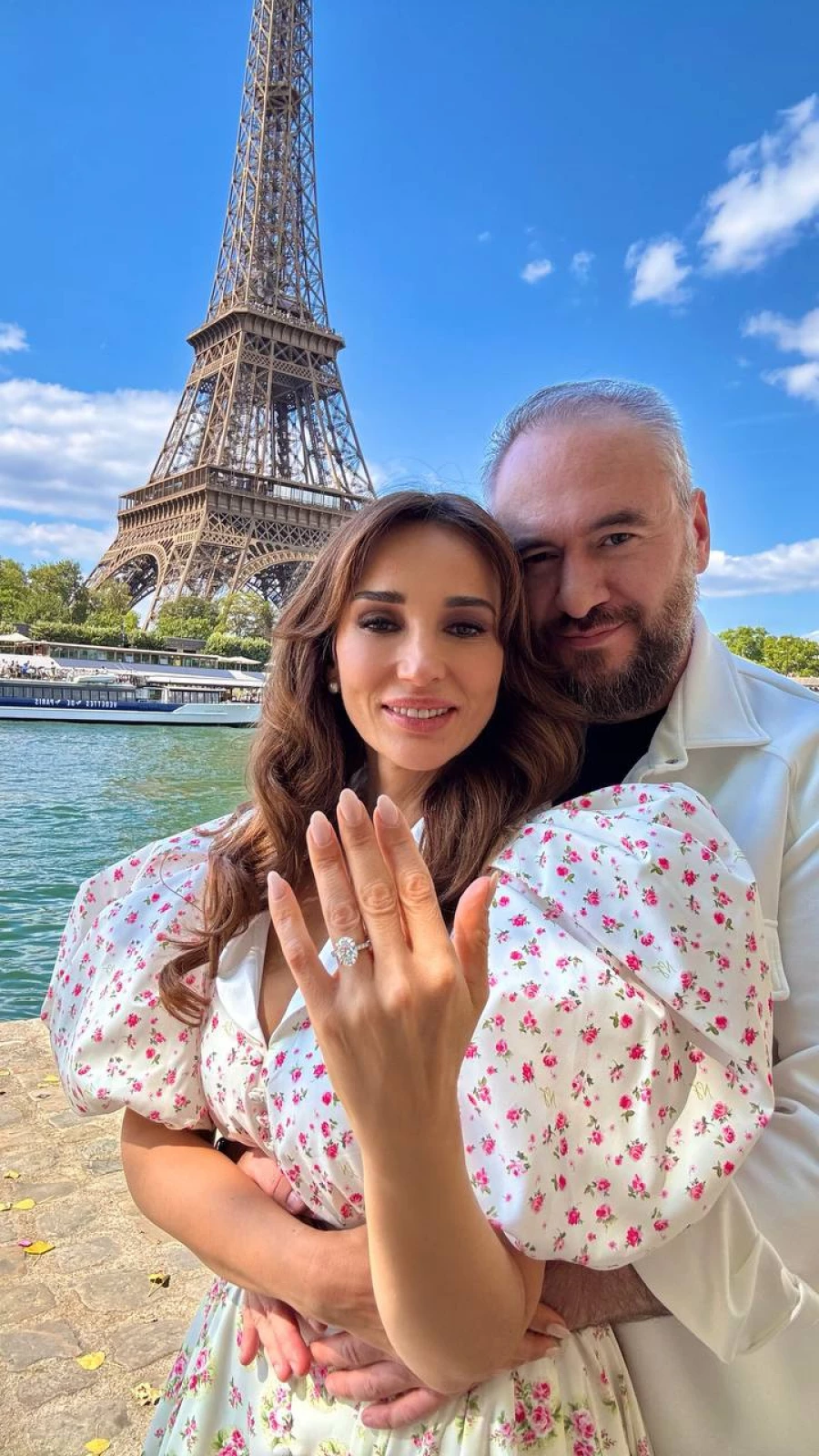 Анфиса Чехова с женихом Александром Златопольским в Париже.