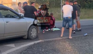 Место аварии с детьми на питбайке и легковушкой