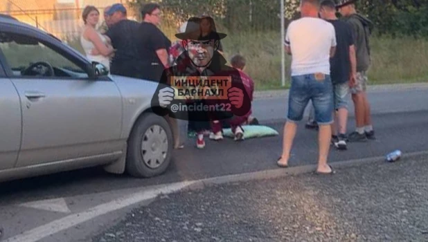 Место аварии с детьми на питбайке и легковушкой