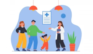 Семейная клиника. Прием у врача. Педиатр.