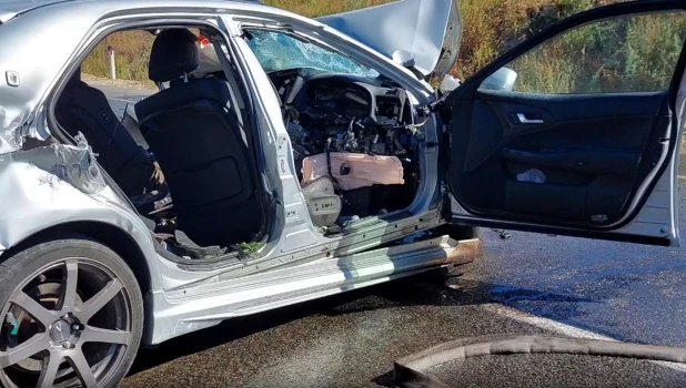 ДТП в Амурской области с легковушкой и маршрутным автобусом.