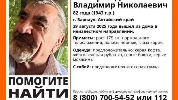 В Барнауле ищут Сотириади Владимира Николаевича.