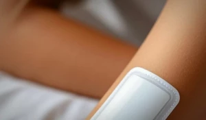 Девушка. Пластырь.