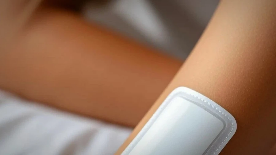 Девушка. Пластырь.