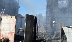 Пожар в поселке Авиатор