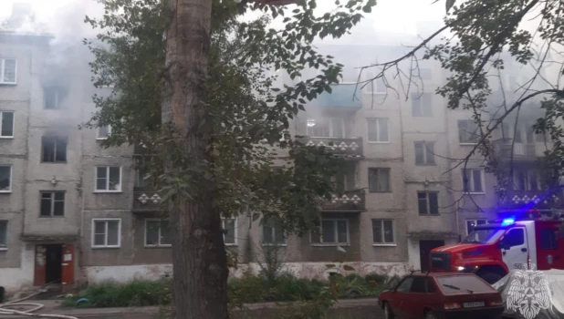 Пожар в Алейске 