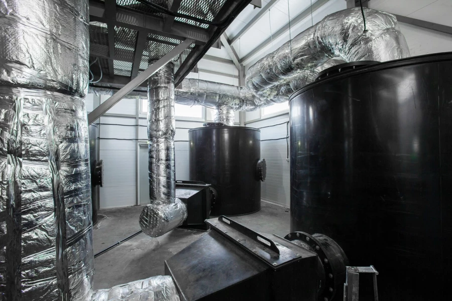 Фильтры для дополнительной очистки вентиляционных выбросов на КНС-21.