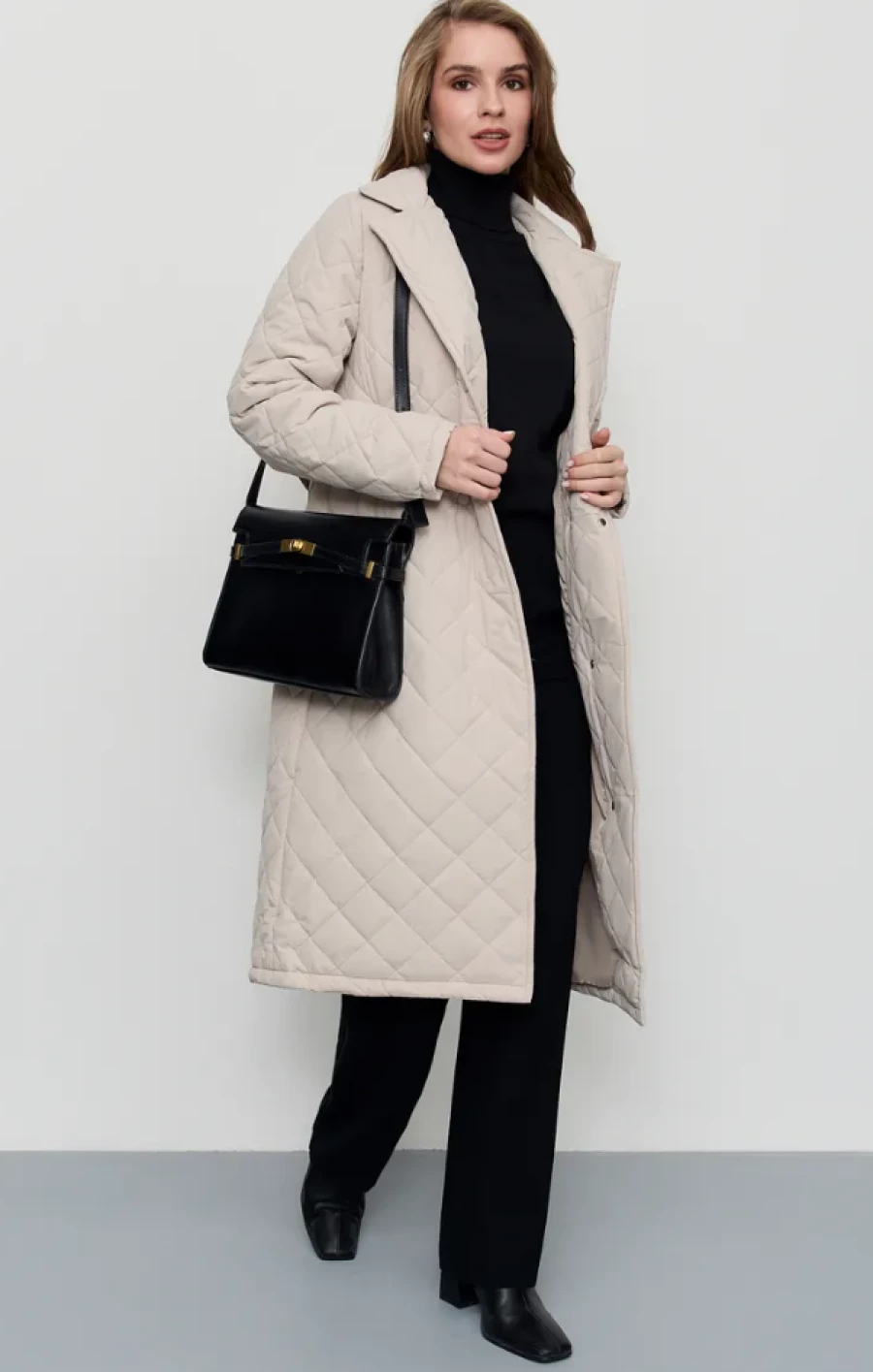 Стеганое пальто.