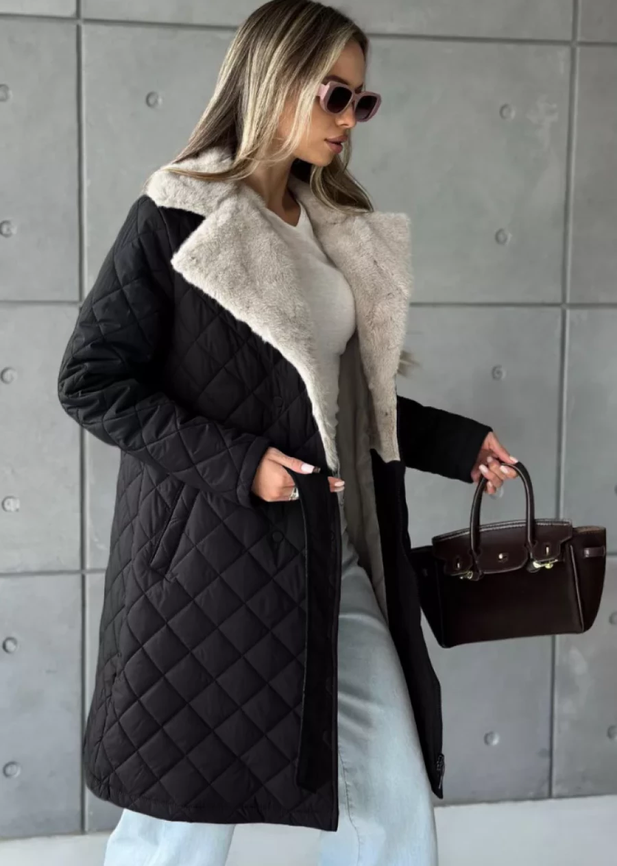 Стеганое пальто.