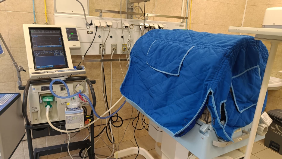 Аппарат для ингаляции оксидом азота. Отделение реанимации и интенсивной терапии новорожденных №2 в Центре охраны материнства и детства