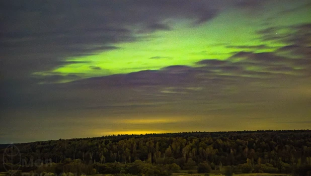 Северное сияние в Малоярославце 