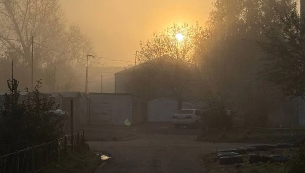 Туман в Барнауле 
