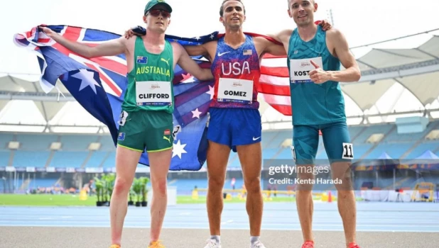 Александр Костин после победоносного забега 