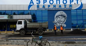 Работы в аэропорту Барнаула. Парковка. Стройка