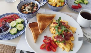 Еда, блюдо, ресторан, завтрак.