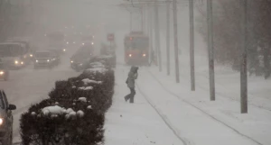 Снегопад. Зима. Метель. Снег.
