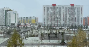 Первый снег в Барнауле.
