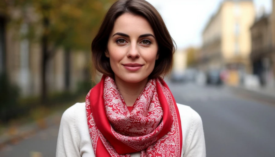 Шарф. Девушка. Стиль