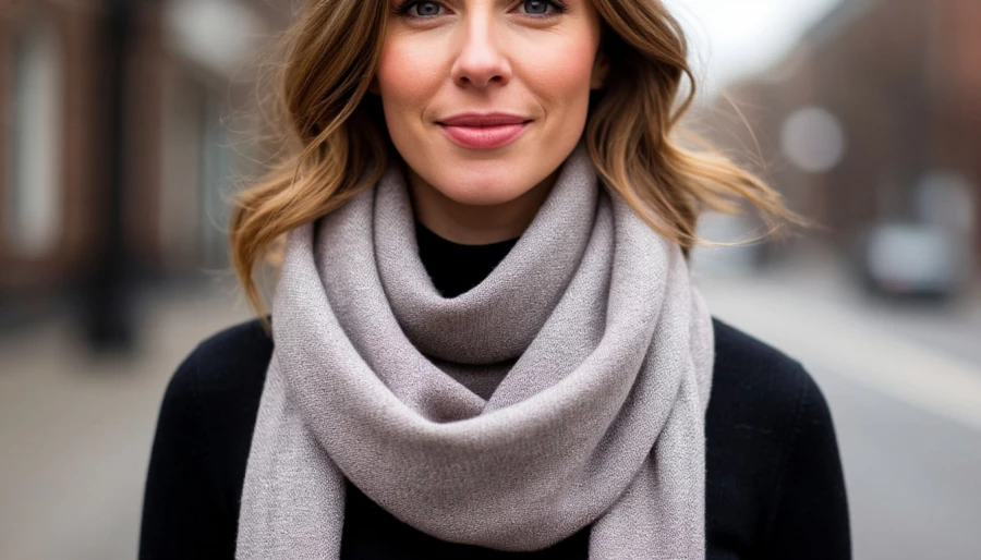 Шарф. Девушка. Стиль