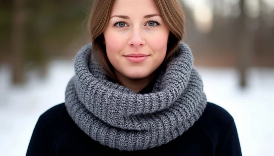 Шарф. Девушка. Стиль