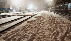 Октябрьский снег в Новосибирске.