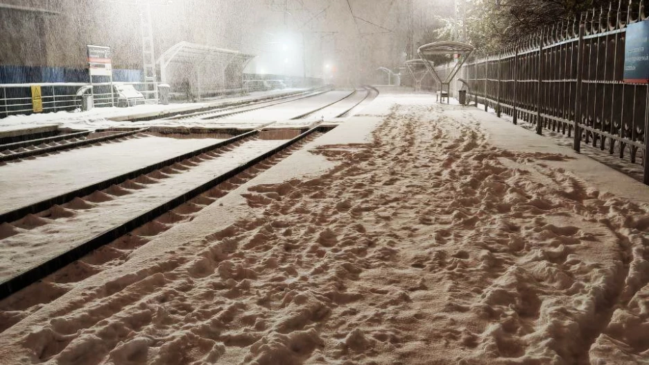 Октябрьский снег в Новосибирске.