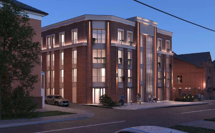 Проект гостиницы на ул. Никитина, 80. Вариант 1. 