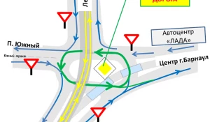 Схема движения на новой развязке. Барнаул