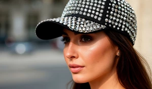 Головной убор со стразами.