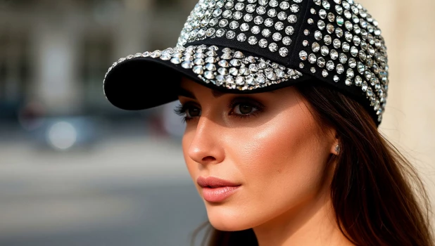 Головной убор со стразами.