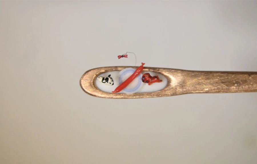 Миниатюра котенка Гав и щенка Шарика.