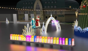 Эскизы фигур на Новый год в Барнауле.