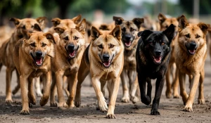 Бездомные собаки.