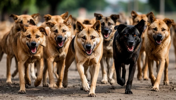 Бездомные собаки.