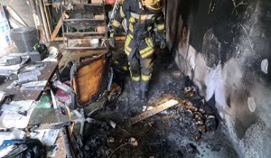 Пожар на ул. Попова, 130.