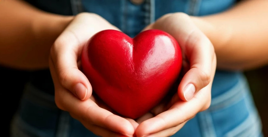 Сердце. Женские руки