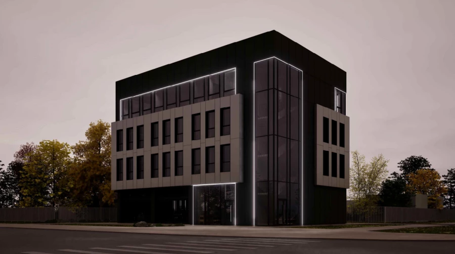 Эскиз здания для ЧОП на ул. Германа Титова, 31.