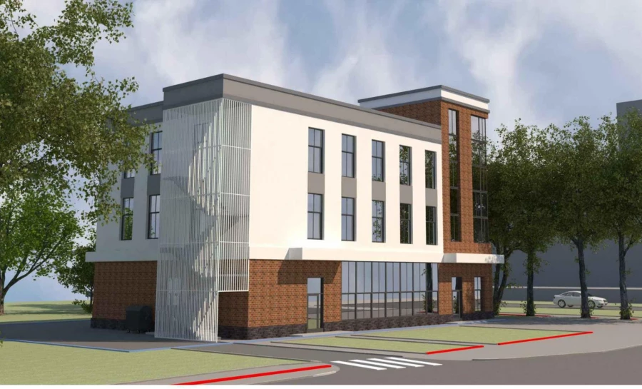 Эскиз здания на ул. Германа Титова, 31 - вариант Владимира Золотова.