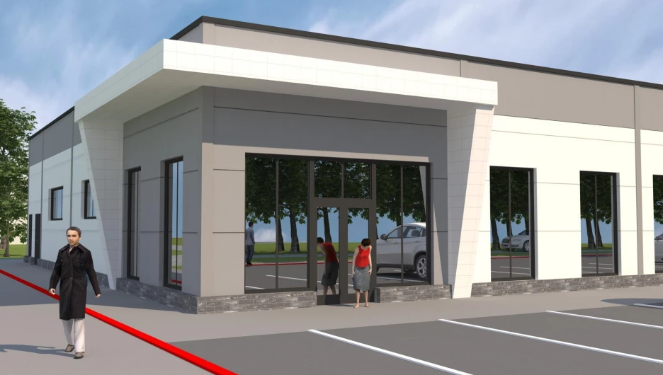 Проект магазина на ул. Притрактовая, 47.