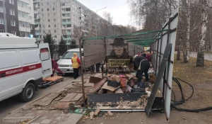 Разрушенный рынок в Барнауле