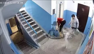 Жительница Барнаула вызвала шквал негатива из-за того, что пнула ведро уборщицы подъезда.