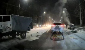 Авария произошла на трассе Ленточный бор.